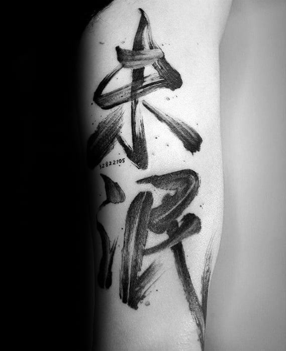 tatuaz chinskimi literami symbolami 88