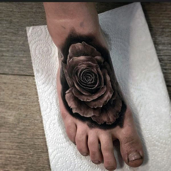 tatuaz czarna roza 38