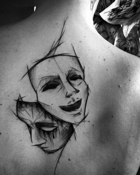 tatuaz maski teatralne 102