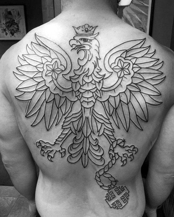 tatuaz orla na plecach 12