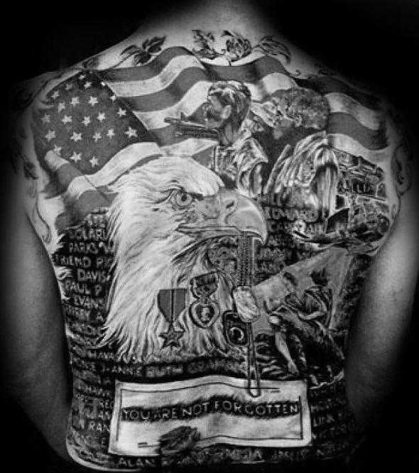 tatuaz orla na plecach 28