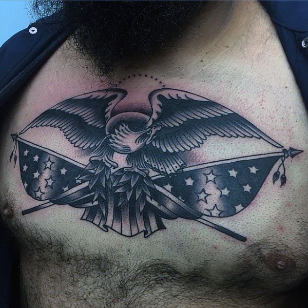 tatuaz orzel klatce piersiowe 110