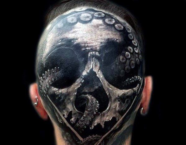 tatuaz czaszki osmiornica 14