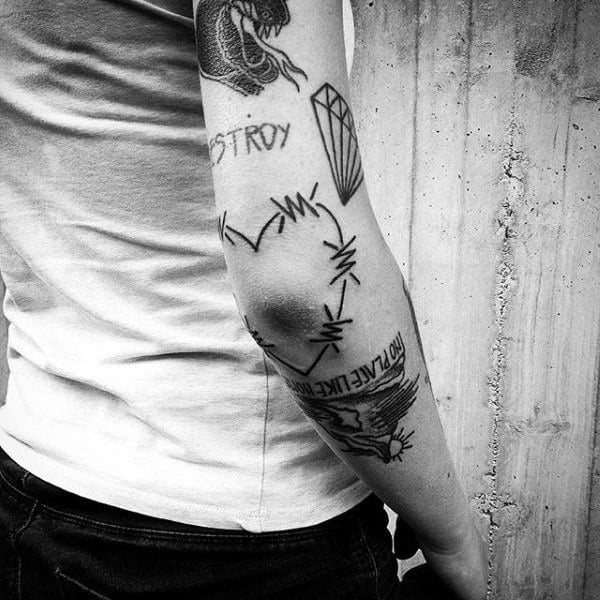 tatuaz drut kolczasty 90