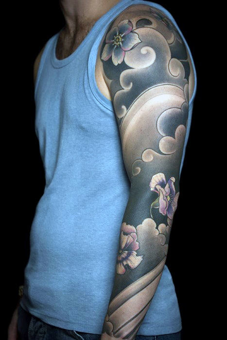tatuaz japonskie chmury 54