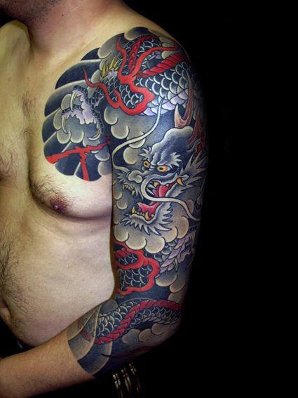 tatuaz japonskie chmury 66