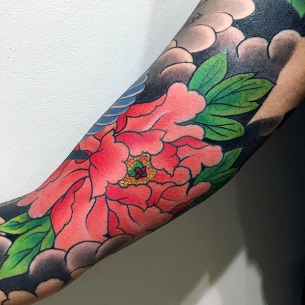 tatuaz japonskie kwiaty 36