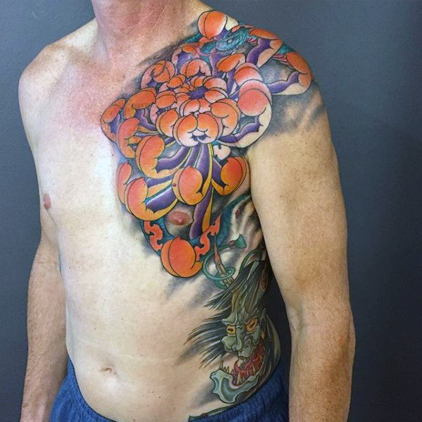 tatuaz japonskie kwiaty 38