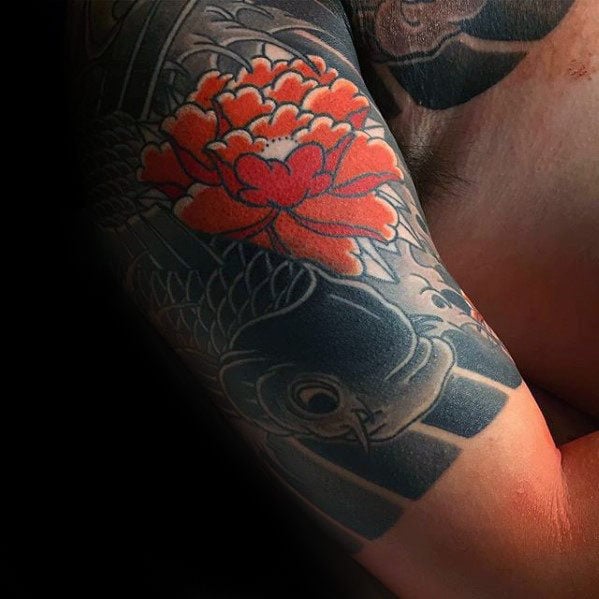 tatuaz japonskie kwiaty 74