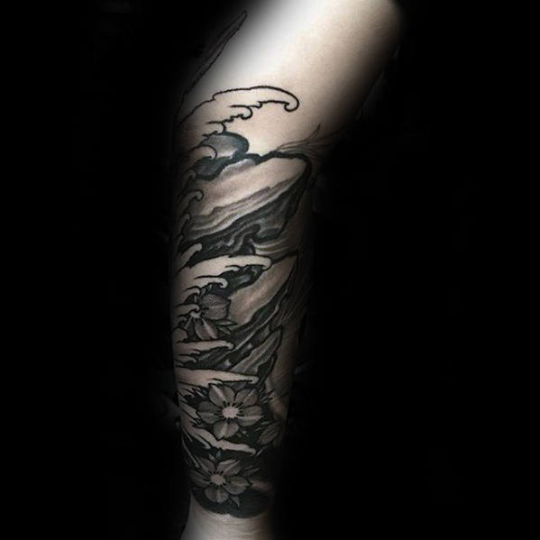 tatuaz japonskimi falami morskimi 46