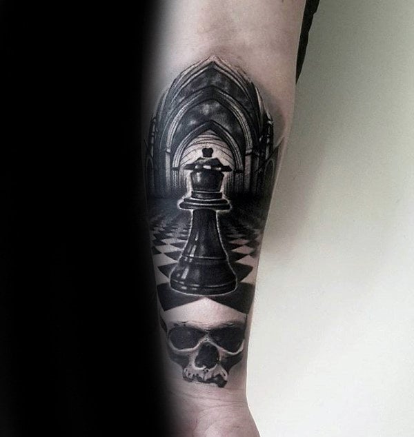 tatuaz krolowa szachy 16
