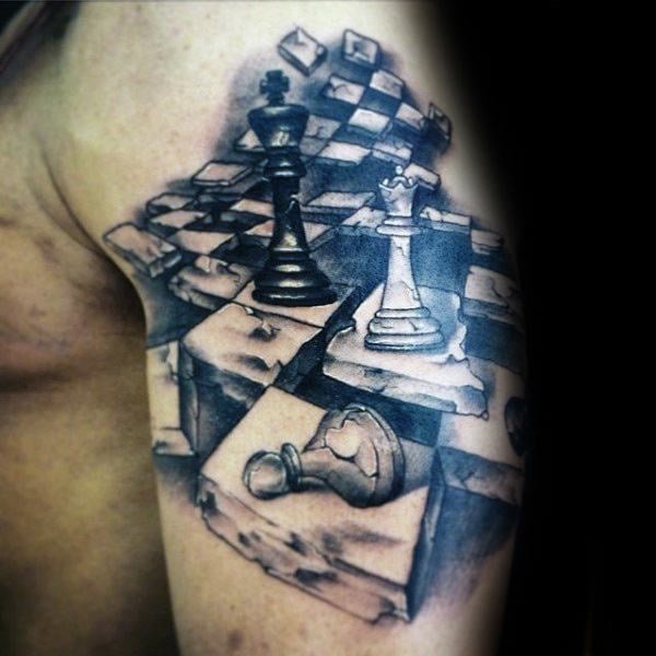 tatuaz krolowa szachy 18