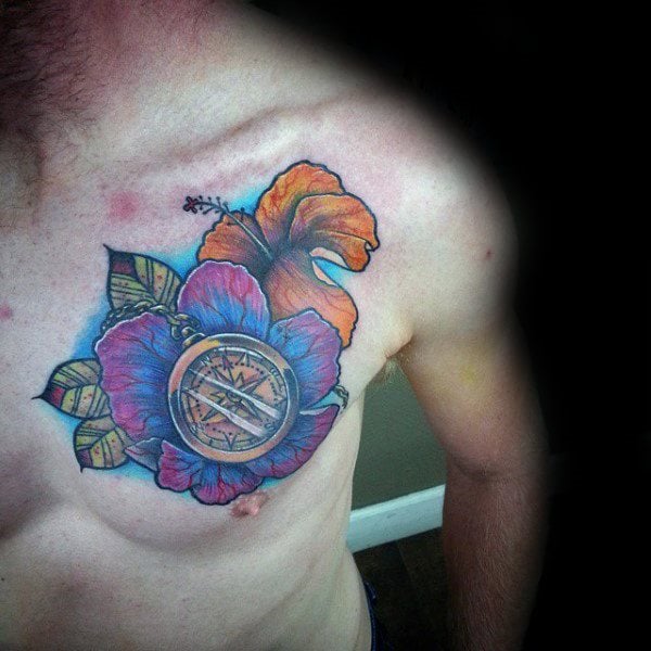 tatuaz kwiat hibiskusa 112