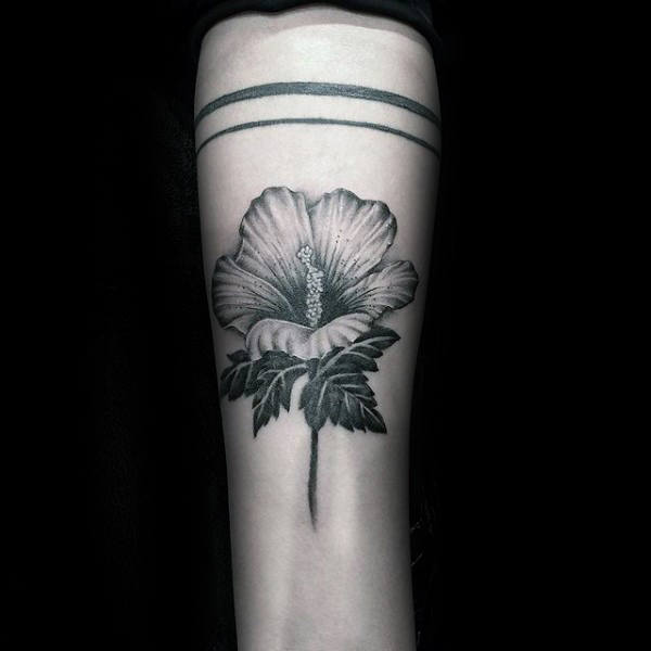 tatuaz kwiat hibiskusa 152