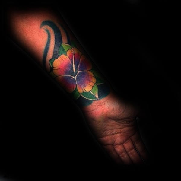 tatuaz kwiat hibiskusa 86