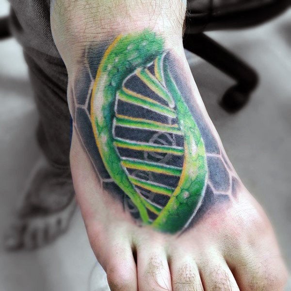 62 tatuaży z łańcuchami DNA (ze znaczeniem)