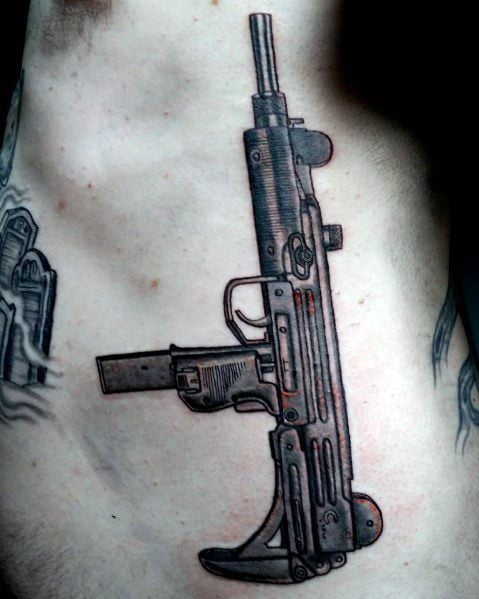 tatuaz uzi izraelski pistolet 06