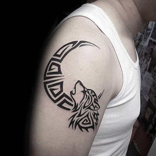 tatuaz wilk tribal 34