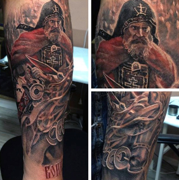 tatuaz wojownik 166