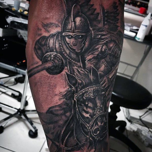 tatuaz wojownik 180
