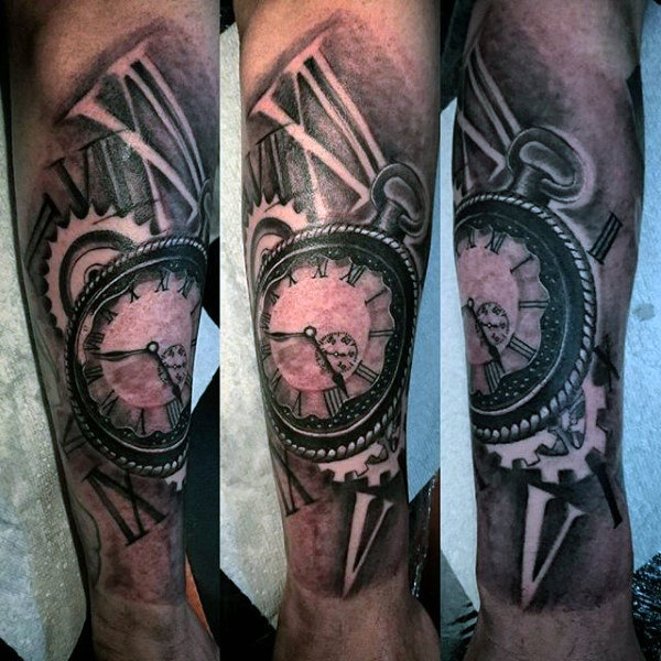 tatuaz zegarek kieszonkowy 140