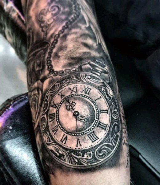 tatuaz zegarek kieszonkowy 64
