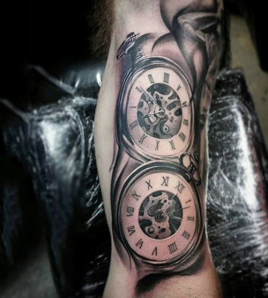 tatuaz zegarek kieszonkowy 86