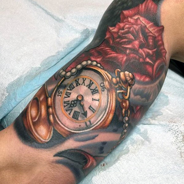 tatuaz zegarek kieszonkowy 92