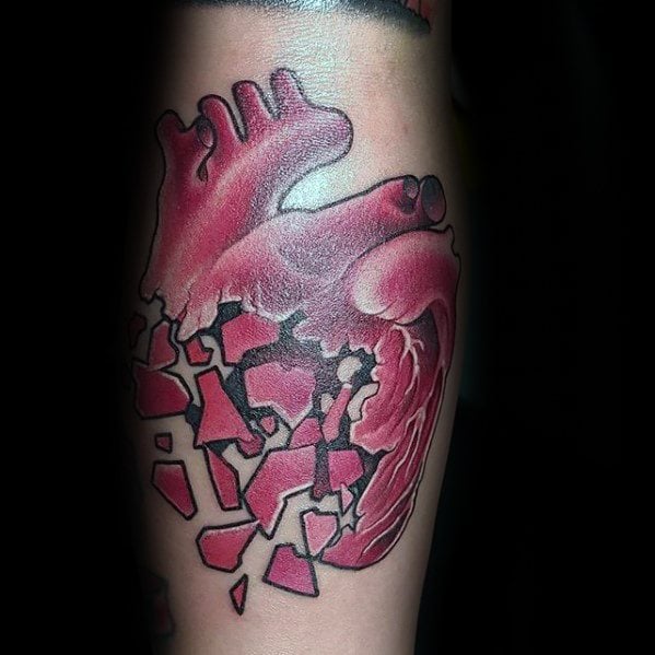 tatuaz zlamane pekniete serce 16