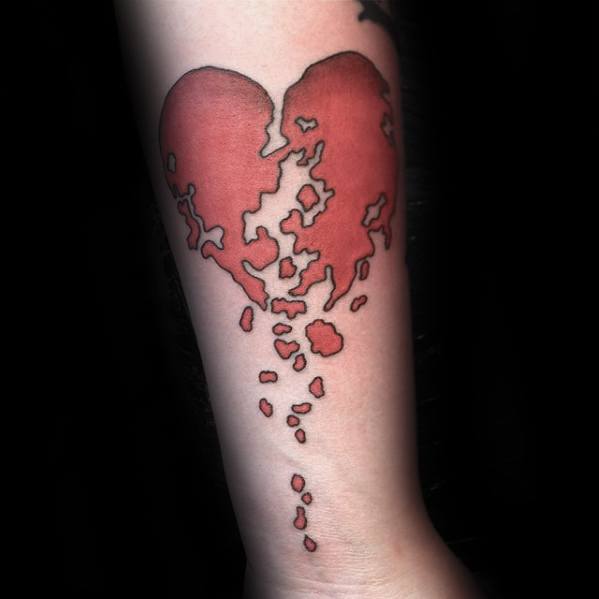 tatuaz zlamane pekniete serce 34