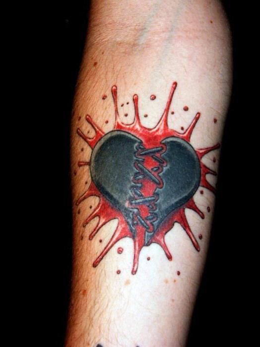 tatuaz zlamane pekniete serce 42