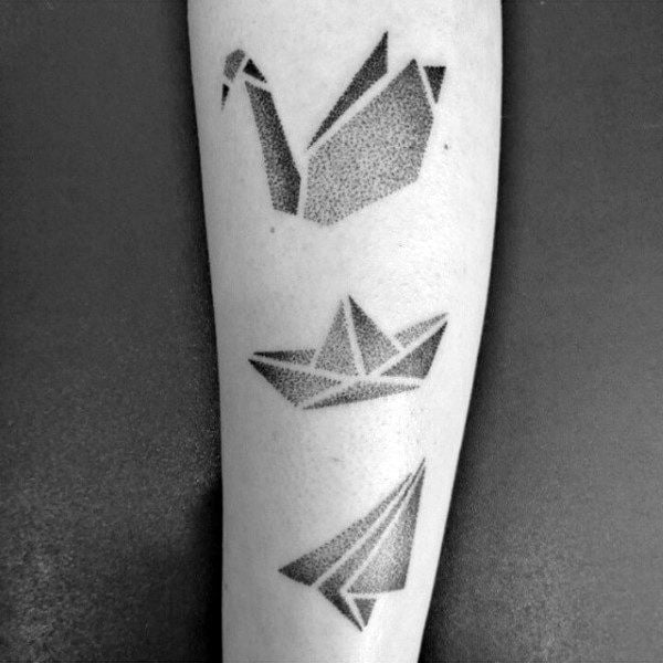 tatuaz papierowy samolot 32