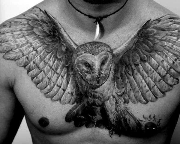 tatuaz plomykowka sowa klatki piersiowej 116