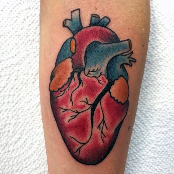 tatuaz realistyczne serce 128