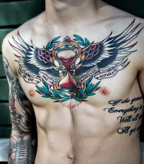 tatuaz skrzydla klatce piersiowej 14