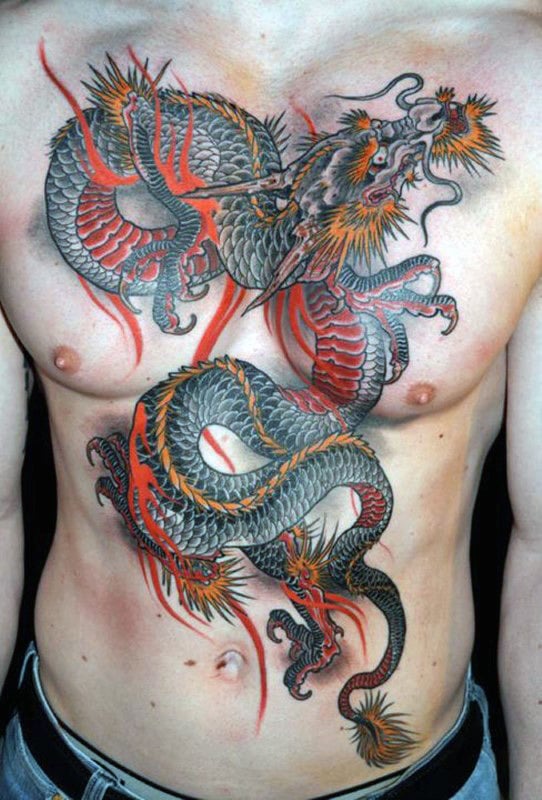 tatuaz smok chinski 18