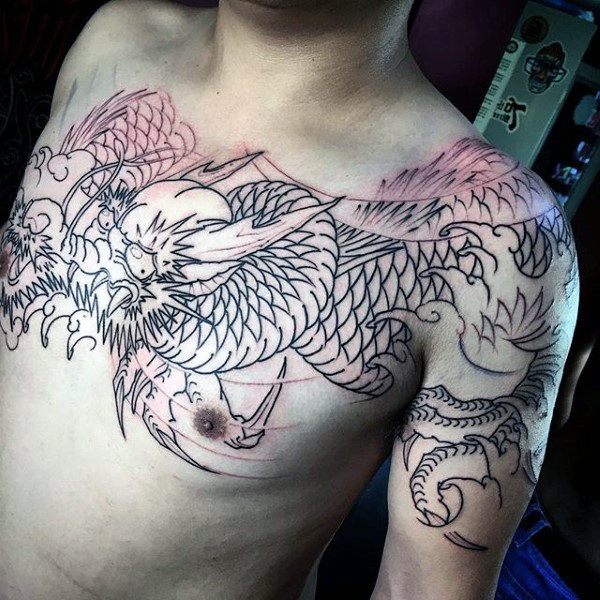 tatuaz smok chinski 48