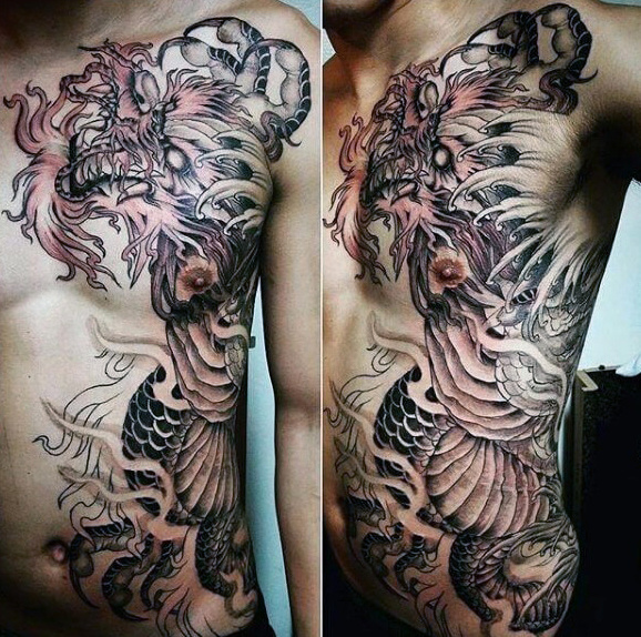 tatuaz smok chinski 58