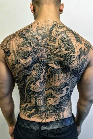 tatuaz smok chinski 70