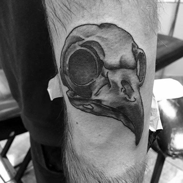 tatuaz sowa czaszka 72