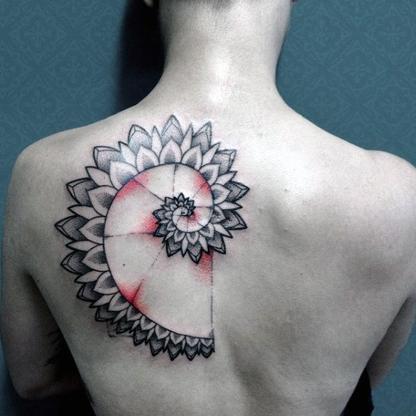 tatuaz spirala fibonacciego 40