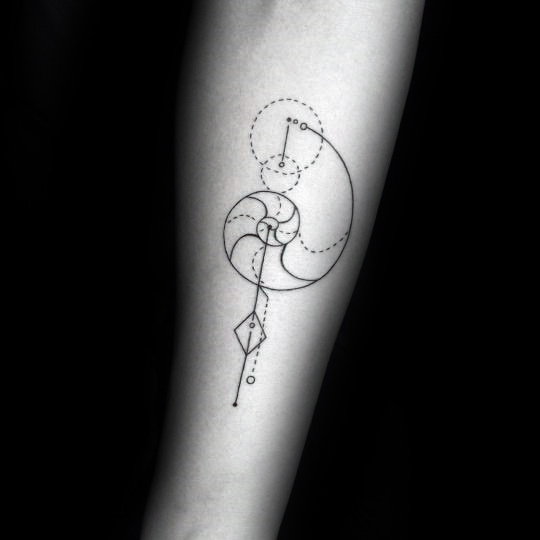 tatuaz spirala fibonacciego 80