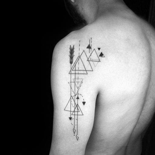 tatuaz strzalami geometrycznymi 08