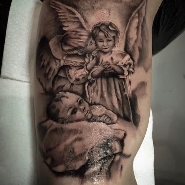 110 Tatuagens de anjos (e o seu significado)