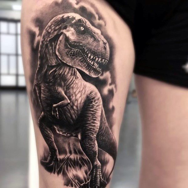 80 tatuagens de dinossauros (e o seu significado)