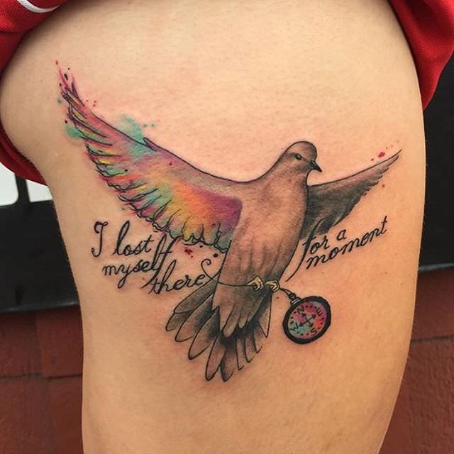190 tatuagens de pombas: Desenhos e significados