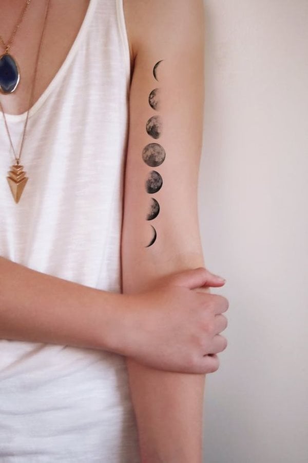 125 tatuagens de lua (diferentes tipos e o seu significado)