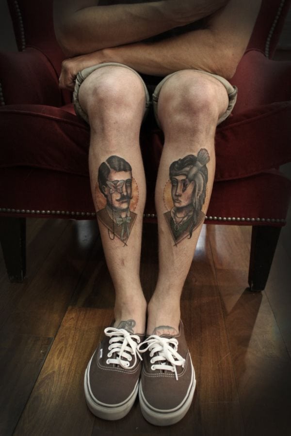 115 tatuagens na perna (homens e mulheres)