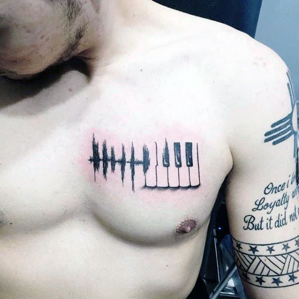 39 tatuagens de pianos e teclados que encantam