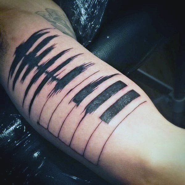 tatuagem piano teclado 35